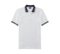 Olymp Men's Polo Shirt Short Sleeve Casual Effect, Plain, Regular Fit, White 00, XXL