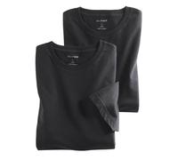 Olymp Men's T-Shirt Double Pack Round Neck Black Plain 070012 68