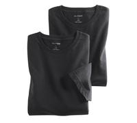 Olymp Men's T-Shirt Double Pack Round Neck Black Plain 070012 68