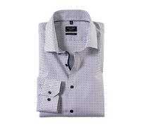 Olymp No. Six Men's Business Shirt Blue Beige Patterned 257034 22 Natural