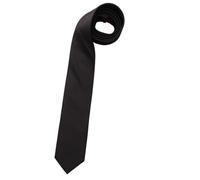 OLYMP Slim Tie 6.5 cm Wide Pure Silk Stain Resistant Black, black, One Size
