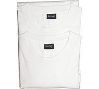 OLYMP T-Shirt Double Pack Crew Neck White, White, L