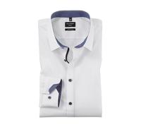 Olymp Urban Men's Long-Sleeved Shirt No. Six Plain Super Slim, White 00, 17
