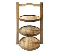 Olympia 3-Tier Mango Wood Stand for 150mm Plates, HY750