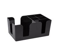 Olympia Kristallon Plastic Bar Caddy, Black, Bar Storage, Bar Organiser, Napkin Straw Holder, Size: 240(W) x 150(D)mm, Commercial Bar Restaurant Pub Nightclub Hotel and Home Use | F980