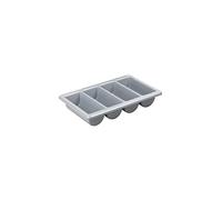 Olympia 6690 Kristallon Cutlery Tray 4 Compartment - GN 1/1, Grey