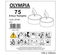 Olympia 8 Hour Tealights (75 Pack)