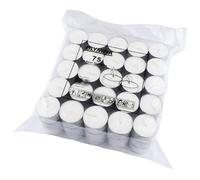 Olympia 8 Hour Tealights White Wax Candles Mood Lighting Pack of 75