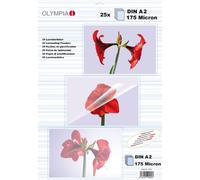 Olympia 9184 125 Micron A2 Laminating Pouches - Pack of 25)