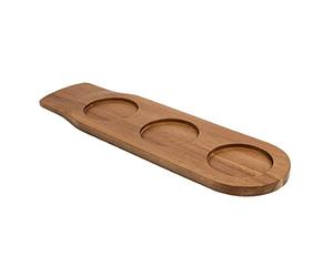 Olympia Acacia Wood Ramekin Board 480mm - Food Display Board, Rustic Style - Ideal for Catering, Buffets GF208