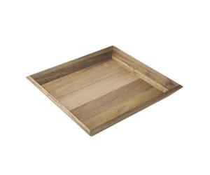 Olympia Acacia Wood Rectangular Food Display Tray 380x355mm, DP885 | Carries heavy loads up to 5kg safely; rustic natural wood grains elevate cafes, buffet settings and catering displays.