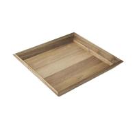 Olympia Acacia Wood Rectangular Tray 380x355mm - Fruit, Food Display Platter DP885