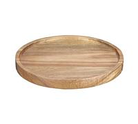 Olympia Acacia Wood Round Plates 200mm - Heavy Duty, Durable, Easy Clean, Stylish Hotel Restaurant Café Bar Bistro Food Dining Serving Platter