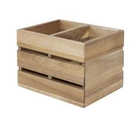 Olympia Acacia Wood Table Organiser Condiment Holder, 210x160x150mm
