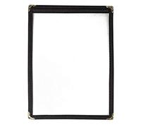 Olympia American Style Menu Cover Two Page Plastic, Black A5
