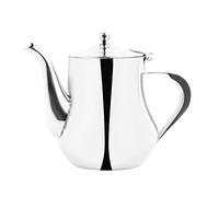 Olympia Arabian Stainless Steel Coffee Pot, 700ml/24oz Capacity | Equipped with heat resistant handles and a stunning mirror finish; dishwasher safe for effortless commercial cleanup.