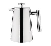 Olympia Art Deco Double Walled Stainless Steel Cafetiere, 6 Cup 750ml | Wide base provides stability to prevent spills, while the insulated body keeps coffee hot during busy catering service.