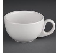 Olympia Athena Hotelware Cappuccino Cups 228ml 8fl oz, 24, 230ml (24 Pack) | Vitrified hospitality grade material built for busy cafes, providing heavy-duty chip resistance in commercial settings.