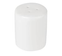 Olympia Athena Porcelain Pepper Shakers, Pack of 12, White | Compact 50mm height fits busy tables, with chip-resistant rolled edges and a user-friendly design for fast, easy refilling.