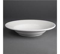 Athena Hotelware Rimmed Soup / Pasta Bowls 228mm (Pack of 6) - [CC214]