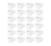 Olympia Athena Stacking Cups 200 ml / 7 oz (Pack of 24), White Porcelain, Teacups and Coffee Cups, Catering Equipment, Chip Resistant, Fits Saucer CC202, Microwave / Dishwasher Safe, CC200