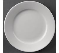 Olympia Athena Wide Rimmed Plates 165mm/6 1/2" White (12 Pack)
