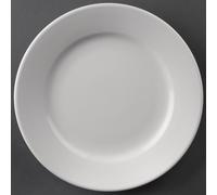 Olympia Athena Wide Rimmed Plates 202mm White (Pack of 12) - CC207