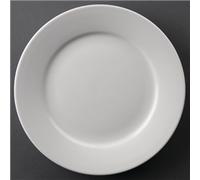 Olympia Athena Wide Rimmed Plates 228mm/9" White (12 Pack)