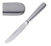 Olympia Baguette Commercial Stainless Steel Dessert Knives, Box of 12 | Classic teardrop-shaped handle offers a balanced, comfortable grip for fine dining in busy commercial settings.