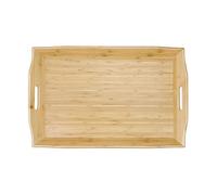 Olympia Bamboo Butler Tray 58.4 cm, Brown, Size: 584(W) x 381(D)mm / 23 x 15 inch, Easy to Carry Handles, Moisture Resistant, Breakfast Tray with Handles, GF204