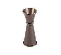 Olympia Banded Jigger Stainless Steel 25ml/50ml DR626, Gunmetal Black