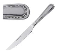Olympia Bead Stainless Steel Steak Knives, Pack of 12, 225mm