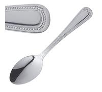 Olympia Bead Teaspoon, 2 - High Polish 18/0 Stainless Steel, Beaded Border