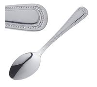 Olympia Bead Teaspoon Tea Spoon Ice Cream Coffee Dessert Latte Cutlery Dining Kitchenware Tableware Dining Kitchen Utensils Restaurant 18/0 Stainless Steel. Pack quantity: 12