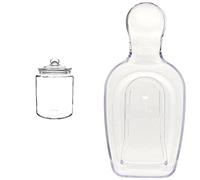 Olympia Biscotti Jar 6.35Ltr Bundle with OXO Good Grips POP Container 120 ml Scoop