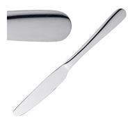 Olympia Buckingham Dessert Knives 18/0 Stainless Steel 214mm, Pack of 12 | High polish finish and simple design suit both formal banquets and casual cafe dining in busy commercial venues.