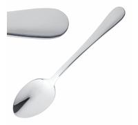 Olympia Buckingham Stainless Steel Dessert Spoon. Pack of 12, Size: 180(L) mm, High Polish Finish, Smooth Round Edges, Cake Pastry Spoon Cutlery for Canteen Café Restaurant Bar and Home Use | U880