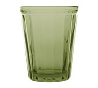 Olympia Cabot Panelled Glass Tumblers 260ml, Green (Pack of 6) | Commercial glasswasher safe design provides heavy duty durability for everyday use, serving up water, whiskey or cocktails.