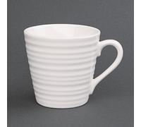 Olympia CAF Aroma Mugs in White - Stoneware - 340 ml 12 Oz - 6 pc