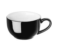 Olympia Cafe Coffee Cups Stoneware 230ml Dishwasher Safe, Black (Pack of