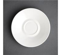 12x Olympia Cafe Espresso Saucers White Porcelain Plate Kitchen Restaurant