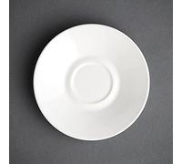 12x Olympia Cafe Espresso Saucers White Porcelain Plate Kitchen Restaurant