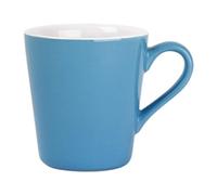 Olympia Cafe Flat White Cups in Blue 170ml - Chip Proof, Dishwasher and Microwave Safe, Durable Hotel Restaurant Café Tea Coffee Mugs - Pack of 12