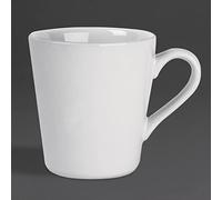 Olympia Cafe Flat White Cups in White 170ml - Chip Proof, Dishwasher and Microwave Safe, Durable Hotel Restaurant Café Tea Coffee Mugs - Pack of 12