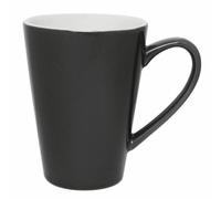 Olympia Cafe Latte Cups in Charcoal Made of Stoneware 340ml / 12oz - 12