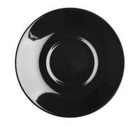 Olympia Cafe Saucer Black Stoneware, Chip-Resistant, Fits 8oz & 12oz Cups