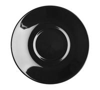 Olympia Cafe Saucer Black Stoneware, Chip-Resistant, Fits 8oz & 12oz Cups