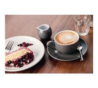 Olympia Cafe Saucers Charcoal Porcelain Coffee Plate Kitchen Restaurant 12pc