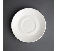 Olympia Cafe Saucer White (Fits GK074) - 158mm 6 1/4" (Box 12) - GL048