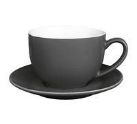Olympia Cafe Cappuccino Cups Charcoal 340Ml 12Oz Porcelain Coffee Milk Jugs 12pc